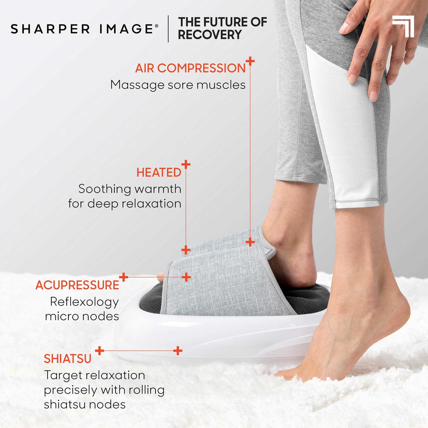 Sharper Image Fotmassasje med shiatsu